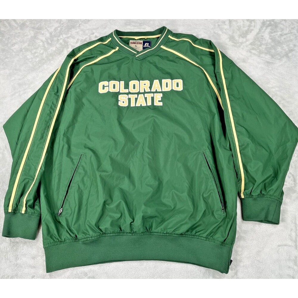VTG 90s Russell Athletic Colorado State Rams Pullover Windbreaker Jacket Men L